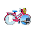 Klaipėda bicycle shaped magnet bottle opener